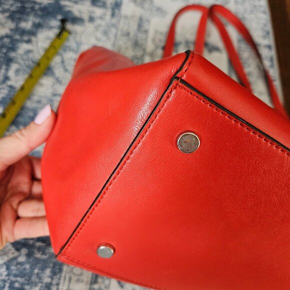 Banana Republic Large Open Leather Tote Bag in Strawberry Coral Color - Picture 5 of 13